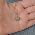 Medium Rose Gold Moon Dust Necklace Hypoallergenic