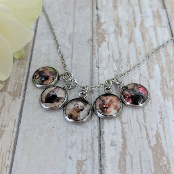 Tiny Personalised Picture Hypoallergenic Stainless Necklace